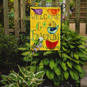 Welcome Good Friends Inspirational Garden Flag 2-Sided 2-Ply