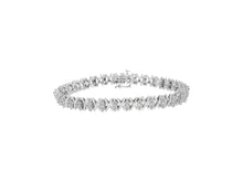 Load image into Gallery viewer, .925 Sterling Silver 1.0 Cttw Diamond Miracle-Set X-Link 7&quot; Tennis Bracelet