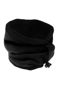 Womens/Ladies Multipurpose Fleece Neckwarmer Snood / Hat - Black