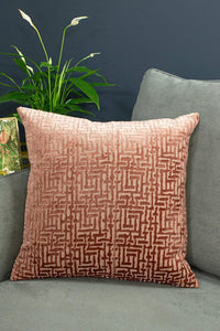 Paoletti Delphi Cushion Cover (Blush Red) (One Size)