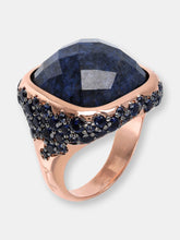 Load image into Gallery viewer, Faceted Square Stone and Pavé Ring