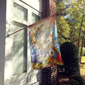 28 x 40 in. Polyester The Shepherds and Angels Appearing Flag Canvas House Size 2-Sided Heavyweight