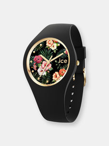 Ice-Watch Women's Flower 016660 Black Silicone Quartz Fashion Watch
