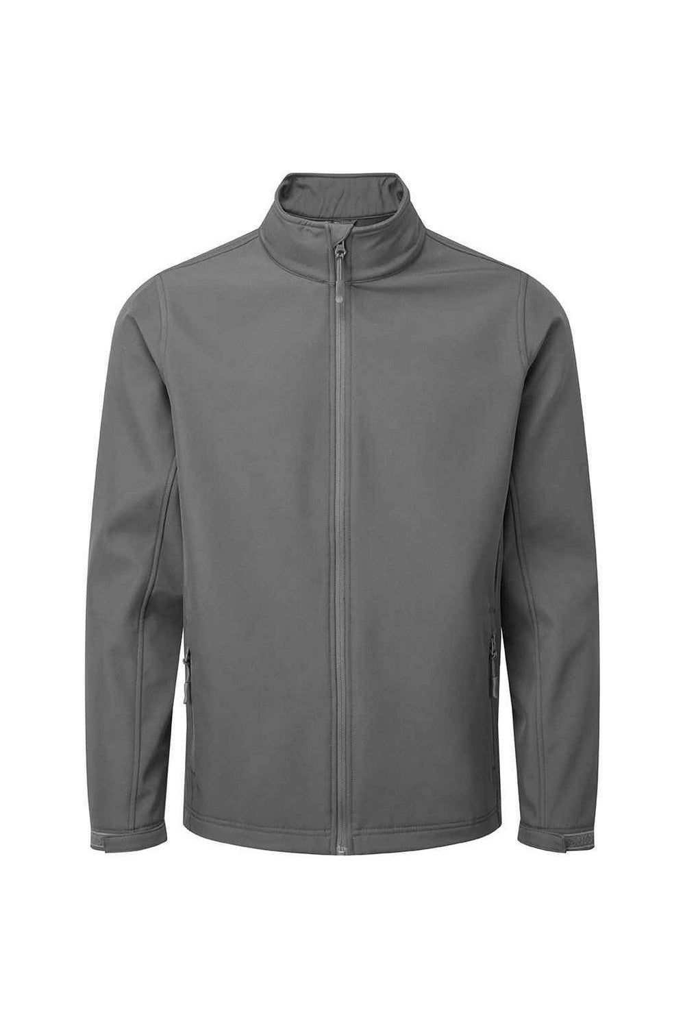 Mens Recycled Wind Resistant Soft Shell Jacket - Dark Grey