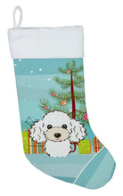 Load image into Gallery viewer, Christmas Tree And White Poodle Christmas Stocking