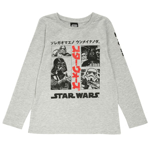 Star Wars Boys It Is Your Destiny Darth Vader Japanese T-Shirt (Heather Grey)
