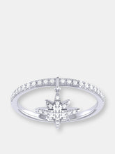 Load image into Gallery viewer, North Star Diamond Charm Ring In Sterling Silver
