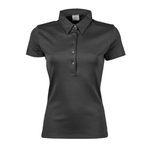 Tee Jays Womens/Ladies Pima Short Sleeve Cotton Polo Shirt (Dark Grey)