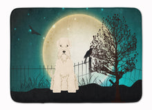 Load image into Gallery viewer, 19 in x 27 in Halloween Scary Soft Coated Wheaten Terrier Machine Washable Memory Foam Mat