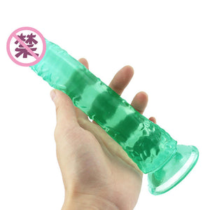 Strong Suction Cup Toy Mushroom Head Silicone Shape Dildo 8"