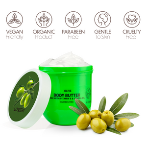 Lovery Olive Body Butter - Ultra Hydrating Shea Butter Body Cream