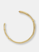 Load image into Gallery viewer, Bamboo + Cz Hoop Earrings