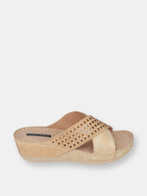 Load image into Gallery viewer, Isabella Gold Wedge Sandals
