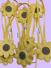 Load image into Gallery viewer, Butterscotch Moire And Galaxy Glitter Loop Through Flower Charm