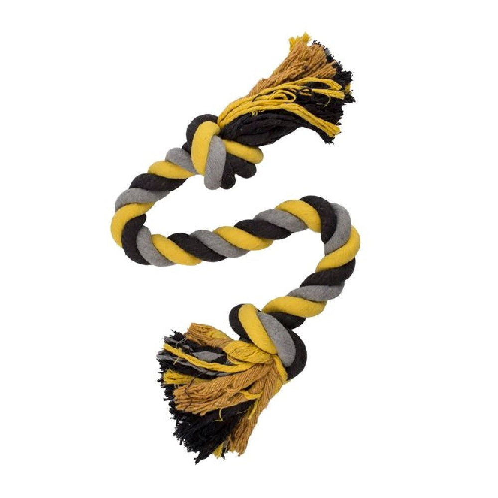 Ancol Jumbo Jaws Super Rope Dog Toy (Gray/Yellow) (One Size)