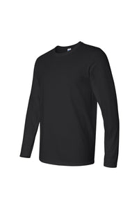 Gildan Mens Soft Style Long Sleeve T-Shirt (Pack of 5) (Black)