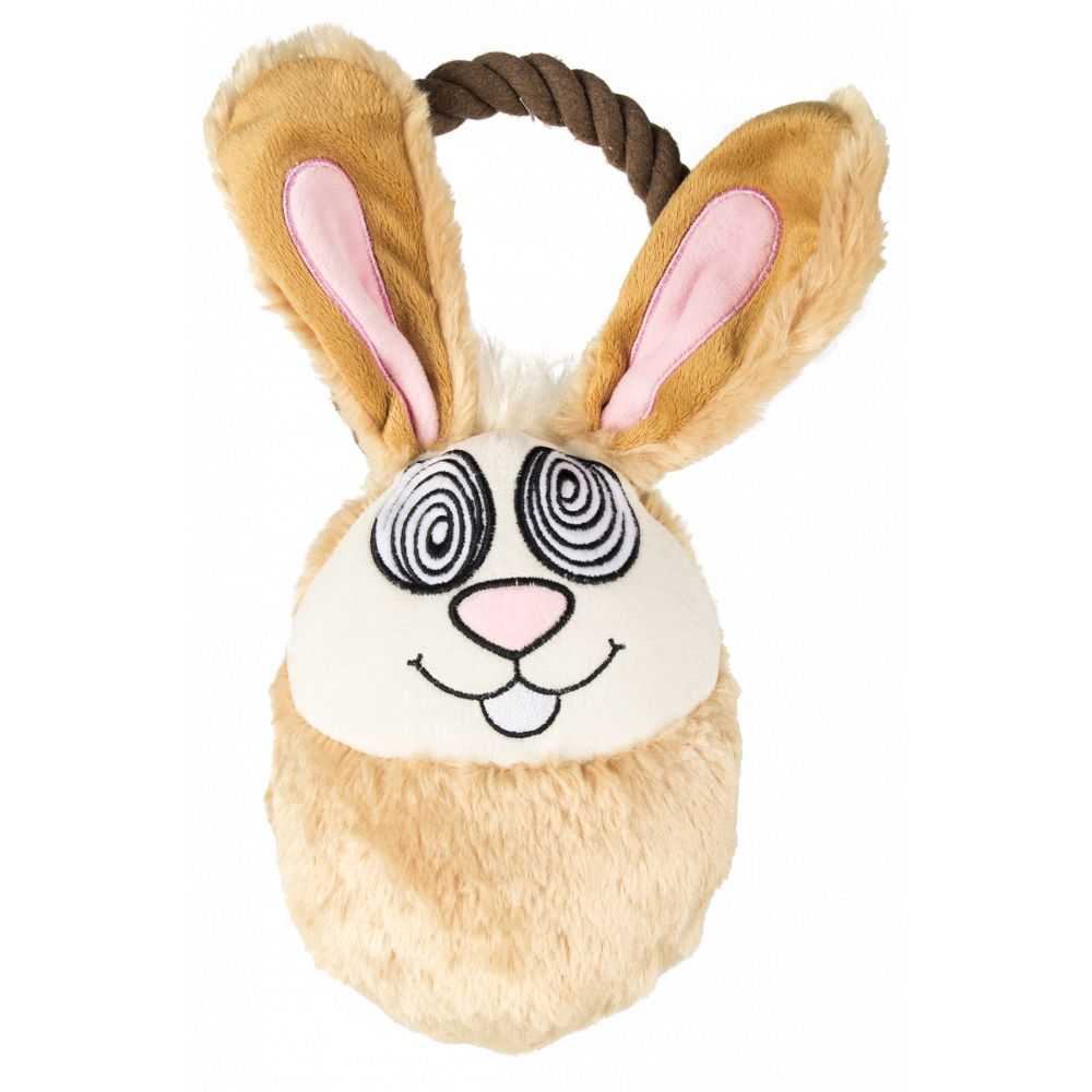 Fofos Rabbit Plush Dog Toy (Beige) (One Size)