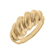 Load image into Gallery viewer, Logan Twisted Metal Ring in Worn Gold