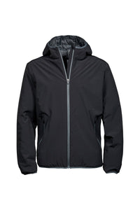 Tee Jays Mens New York Jacket (Waterproof, Windproof & Breathable) (Black/Space Gray)