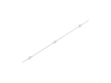 Load image into Gallery viewer, .925 Sterling Silver 1/4 cttw Bezel Set Round-Cut Diamond 5 Station Strand Bracelet
