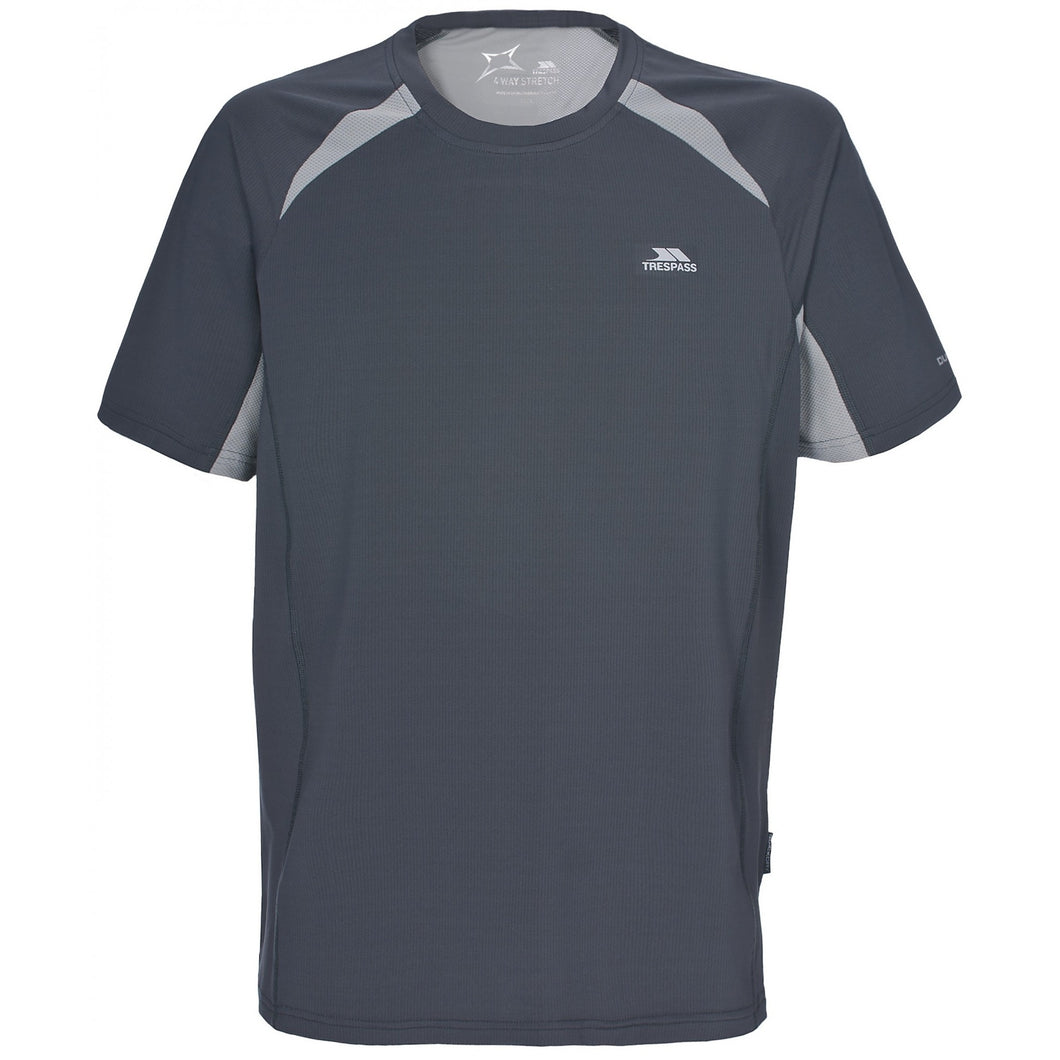 Trespass Mens Laurus Active Sport Short Sleeve T-Shirt (Granite)