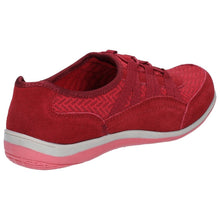 Load image into Gallery viewer, Fleet &amp; Foster Womens/Ladies Dahlia Suede Leather Slip On Shoes - Red