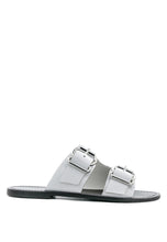 Load image into Gallery viewer, Kelly White Flat Sandal With Buckle Straps