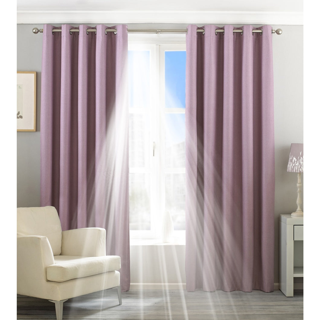 Riva Home Eclipse Blackout Eyelet Curtains (Mauve) (90 x 54in (229 x 137cm))