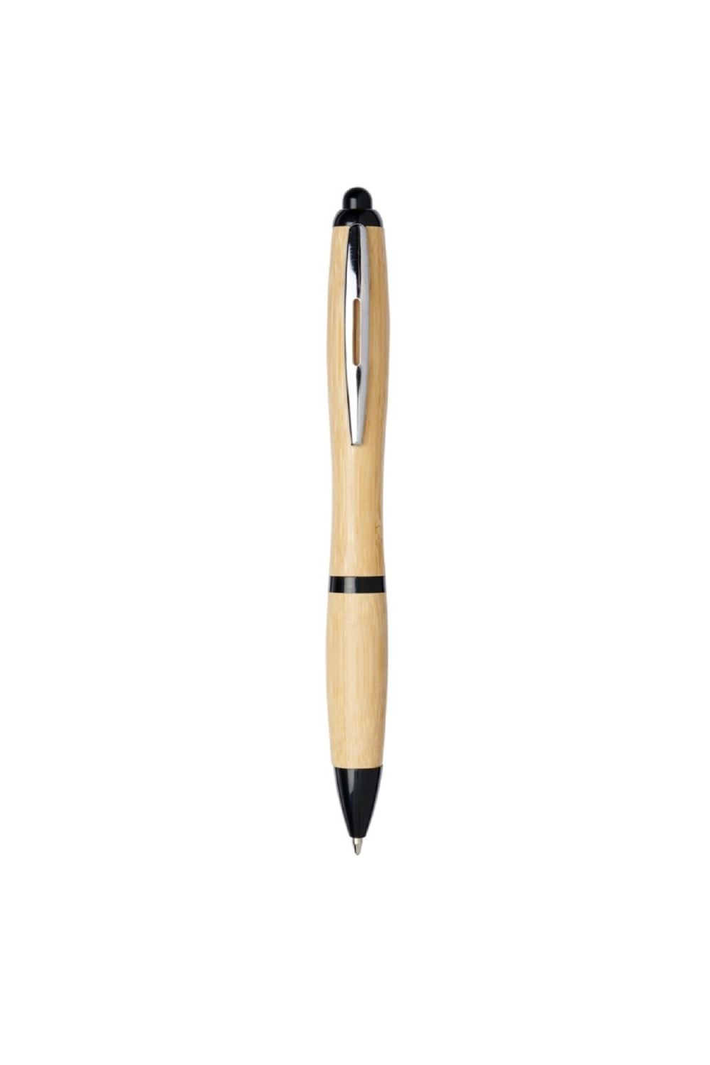 Bullet Nash Bamboo Ballpoint Pen (Natural/Solid Black) (One Size)