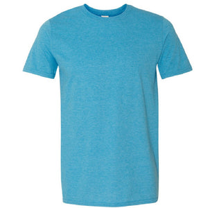 Gildan Mens Short Sleeve Soft-Style T-Shirt (Heather Sapphire)