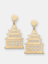 Load image into Gallery viewer, Cerise Pagoda Statement Earrings