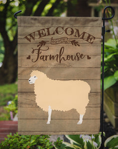 11 x 15 1/2 in. Polyester English Leicester Longwool Sheep Welcome Garden Flag 2-Sided 2-Ply