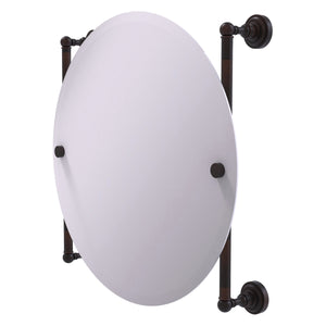 Allied Brass Dottingham Collection Round Frameless Rail Mounted Mirror