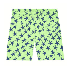 Fresh Green + Blue Starfish Swim Shorts
