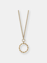 Load image into Gallery viewer, Jenny Bamboo Long Pendant Necklace in Worn Gold