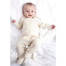 Load image into Gallery viewer, Babybugz Baby Unisex Organic Cotton Envelope Neck Sleepsuit (Natural)