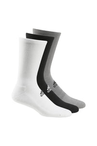 Adidas Mens Golf Crew Socks (Pack of 3) (Black/White/Gray)