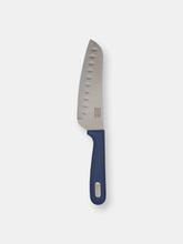 Load image into Gallery viewer, Michael Graves Design Comfortable Grip 5 Inch Stainless Steel Santoku Knife, Indigo