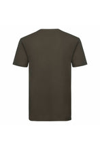 Load image into Gallery viewer, Russell Mens Organic Short-Sleeved T-Shirt (Dark Olive)
