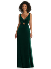Load image into Gallery viewer, Twist Front Cutout Velvet Maxi Dress - Cameron - LB033