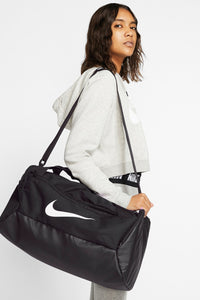 Nike Brasilia Duffle Bag (Black/White) (10.9in x 20in x 10.9in)
