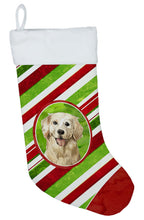 Load image into Gallery viewer, Golden Retriever Christmas Candy Stripe Christmas Stocking