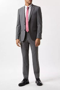 Mens Essential Plus And Tall Slim Suit Jacket - Light Grey
