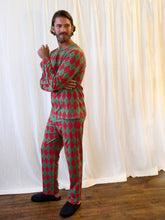 Load image into Gallery viewer, Mens Loose Fit Argyle Print Pajamas