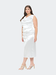 Topanga Satin Stretch Cowl Dress