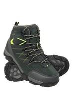 Load image into Gallery viewer, Childrens/Kids Trail Suede Walking Boots- Lime