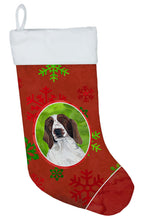 Load image into Gallery viewer, Welsh Springer Spaniel Red  Green Snowflakes Holiday Christmas Christmas Stocking