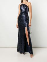 Load image into Gallery viewer, Stilo Gown - Shiny Midnight