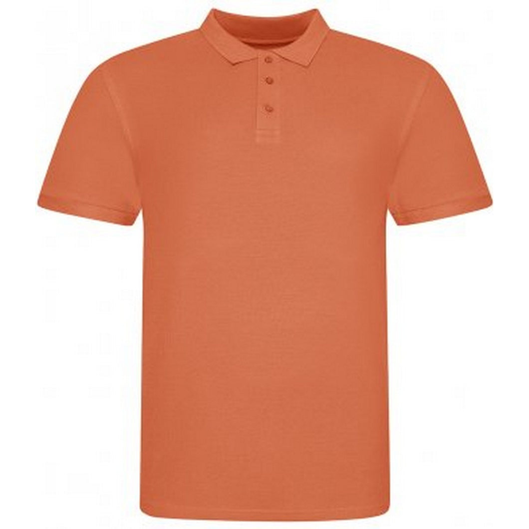 Awdis Mens Piqu Cotton Short-Sleeved Polo Shirt (Mango Orange)