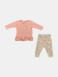 Pink 2PC Leopard Outfit Set